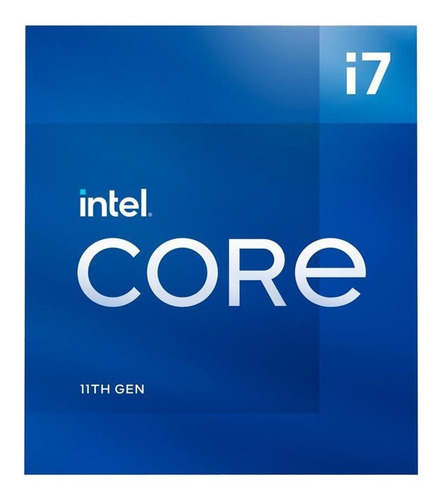 Procesador gamer Intel Core i7-11700 BX8070811700 de 8 núcleos y 4.9GHz de frecuencia con gráfica integrada
