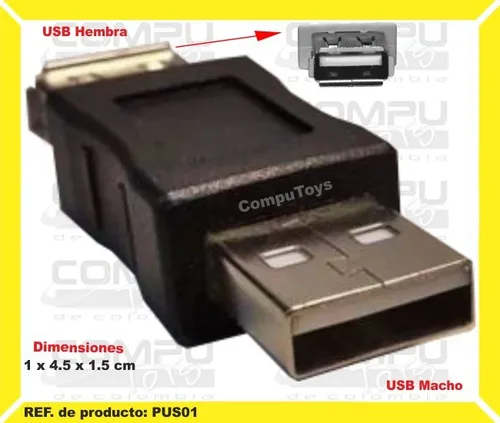Zpus01 Adaptador Usb (macho - Hembra) Proteccion Computoys