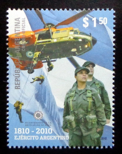 Argentina, Sello Gj 3803 Bicentenar Ejército 2010 Mint L9844