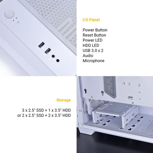 Case De Pc Blanca Micro Atx De Lian Li Li High Atx, Caja De