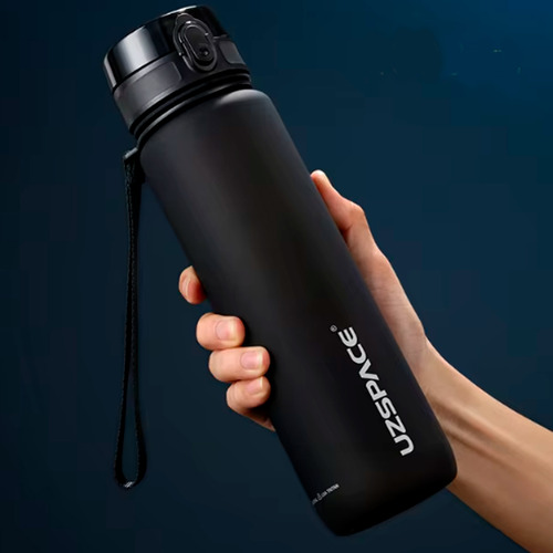 Botella Deportiva Uzspace 3026 - 500ml - Black Color Negro