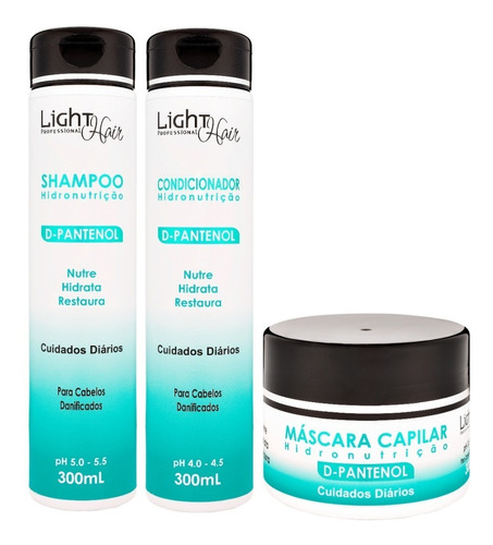 Shampoo + Condicionador + Máscara D-pantenol Nutrição 300 Ml Cor de cabelo Todas as cores de cabelo
