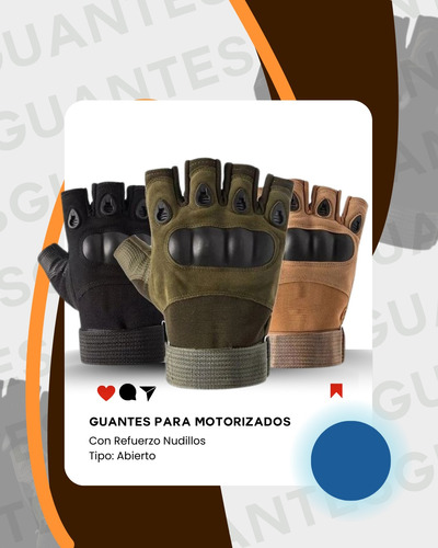 Guantes Con Refuerzo En Nudillos Para Motorizados/ciclistas