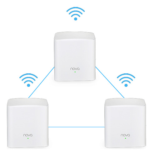 Kit 3 Router Tenda Mesh Nova Mw5g Wi-fi Doble Banda Ac1200