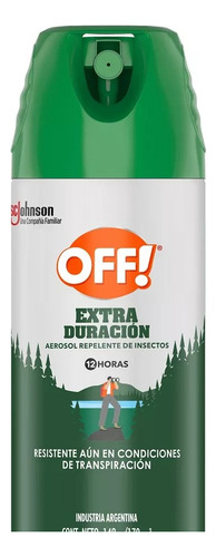 Off! Repelente De Insectos Extra Duración En Aerosol 142ml