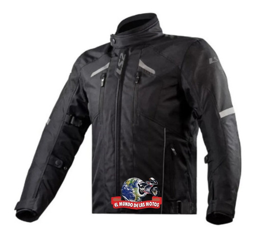 Campera Moto Hombre Ls2 Serra Man Jacket Negro