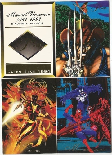 Card Promocional De Marvel Flair Annual 1994 (sin Cortar)