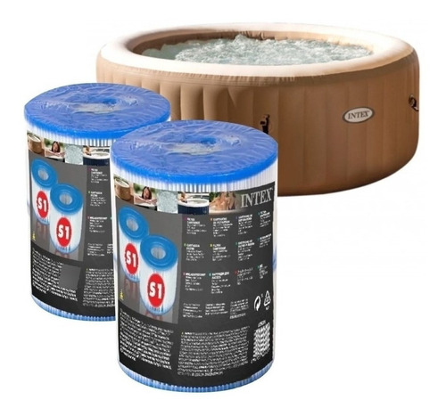 Pack X 2 Cartucho Filtrante S1 Spa Inflable Intex