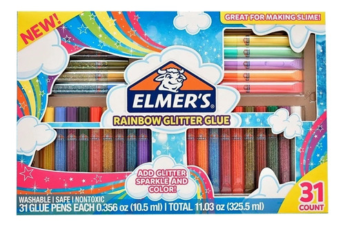 Elmers Kit Rainbow Glitter Glue X 31 Piezas 2023371  C