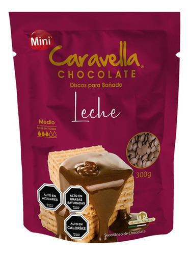 Mini Cobertura Chocolate Caravella Leche 300grs