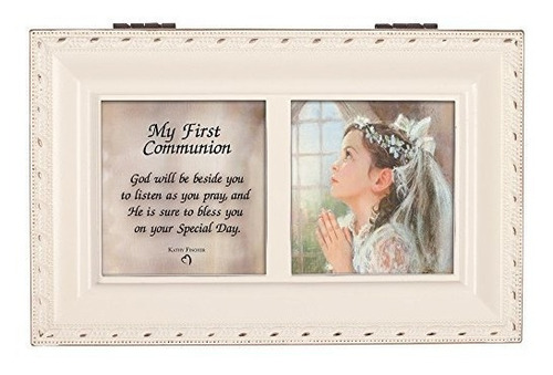 Imagen 3 de 6 de Caja De Música De Primera Comunión Chica Petite Ivory Jesus