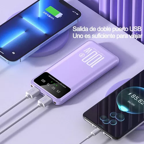 VEGER Power Bank,30000mAh Bateria Externa con Pantalla LED Bateria Portatil  USB C Carga rapida PD