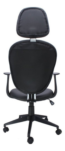 Silla Ads Ejecutiva Reclinable Tailor Con Cabecera Color Negro Material del tapizado Cuero sintético