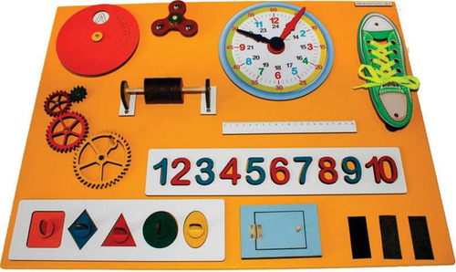 Panel De Actividades Sensorial Montessori Encastre Reloj