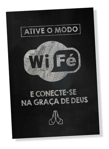 Quadro Poster Decoração Fé Deus Igreja Evangélicas Frases A3