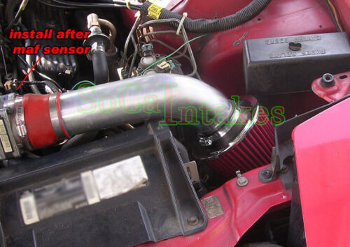 Red Air Intake Kit & Filter For 94-97 Chevy Camaro Z28 5 Ttz