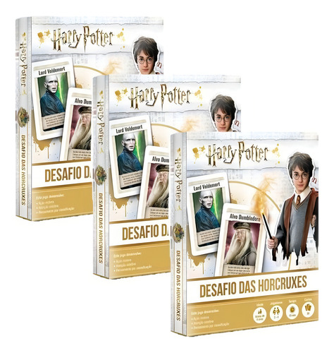 3 Jogos De Cartas Harry Potter Desafio Das Horcruxes Copag