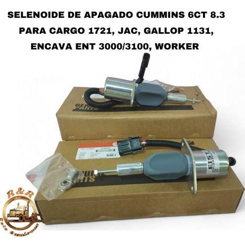 Selenoide De Apagado Cummins 6ct 8.3, Para Encava 3000/3100