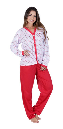 Kit 2 Pijamas Frio + 2 Calcinhas Pala + 2 Sutiãs Amamentação