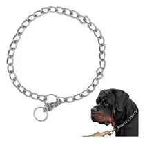 Comprar Collar Cadena De Ahorque\u002Fentrenar Rottweiler Dogo Pitbull Plateado S