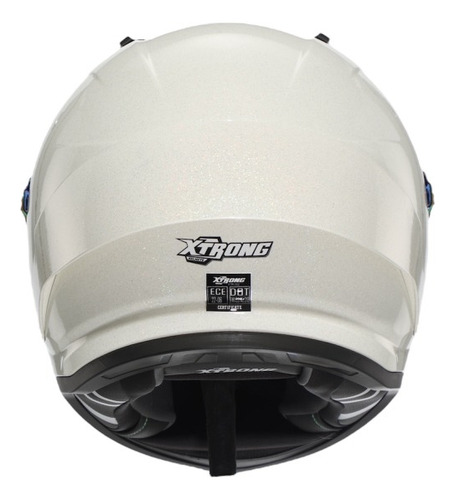 Casco Certificado Moto Ece 2206 Integral Xtrong Blanco Perla Blanco Holográfico Xl