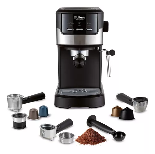 Cafetera 2 En 1 Expreso Y Capsulas Smartlife Sl-ec8501 Color Negro/Plateado