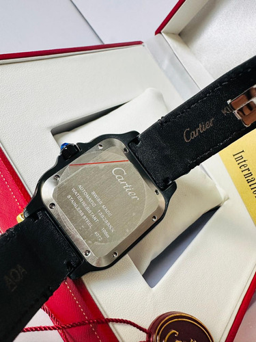 Reloj Cartier Automático Negro Fullset Para Hombre