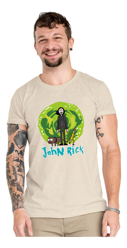 Polera John Rick And Morty Series Algodón Orgánico Wiwi