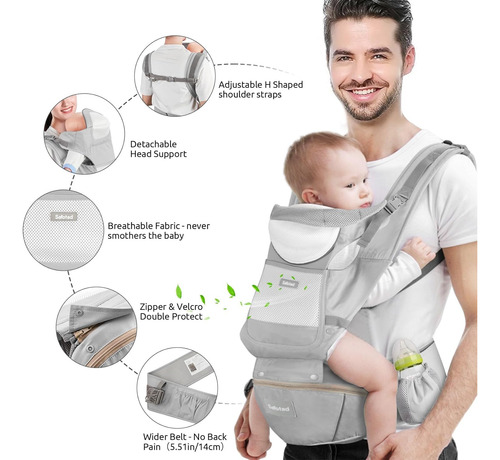 Portabebés Con Asiento Para La Cadera, Portabebés Ergonómico
