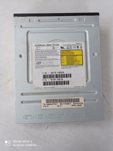 Dvd Para Cpu Hp Compaq Presario Sr1615la (b36)