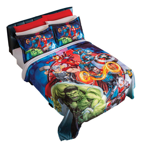 Cobertor Ligero Ultrasuave Súper Avengers Mat/ind Concord