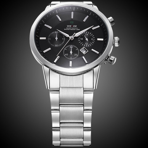 Relógio Masculino Weide Prata Wh3312-1c