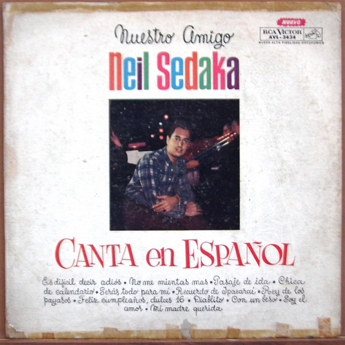 Neil Sedaka - Canta En Español - Lp Año 1963 - Alexis31