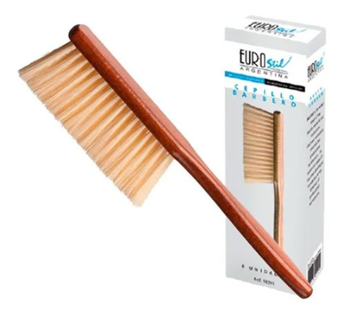 Cepillo Peluquería Barbero + Quitapelo Barbero Eurostil Prof Color Marrón