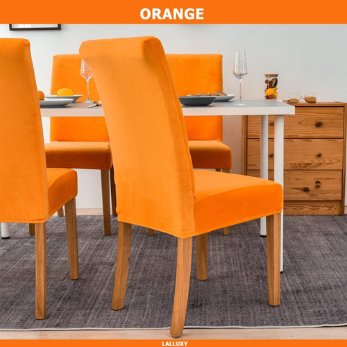 Funda De Silla Aterciopelada Elástica Y Suave Para Comedor