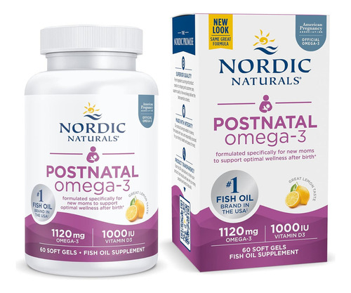 Posnatal Nordic Naturals 1120 Mg Omega 3 1000 Ui D3 60 Cap