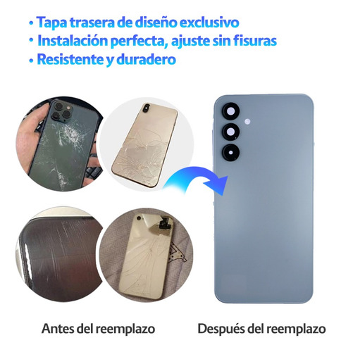 Tapa Trasera Con Cristal Cámara Para Samsung A16 4g Sm-a165