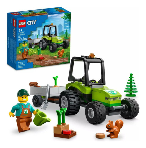 Lego City Tractor Con Trailer Vehículo De Granja 60390 Pz 86