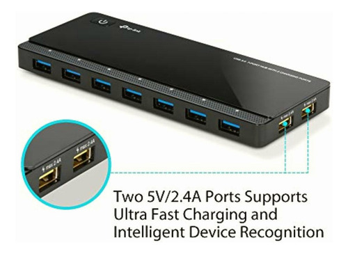 Tp-link Uh720 Hub De 7 Puertos Usb 3.0, 2 Puertos Cargadores