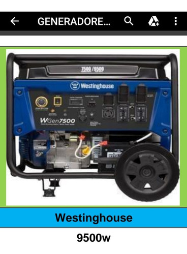 Generador Electrico Westinghouse Nuevo De 7,5kva