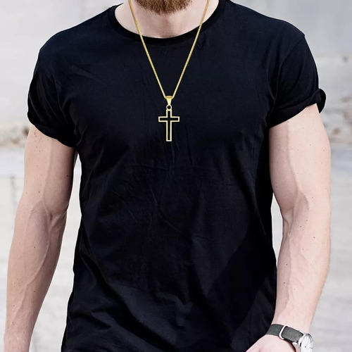 Corrente Masculina Em Aço Inoxidável Elo De Cadeia