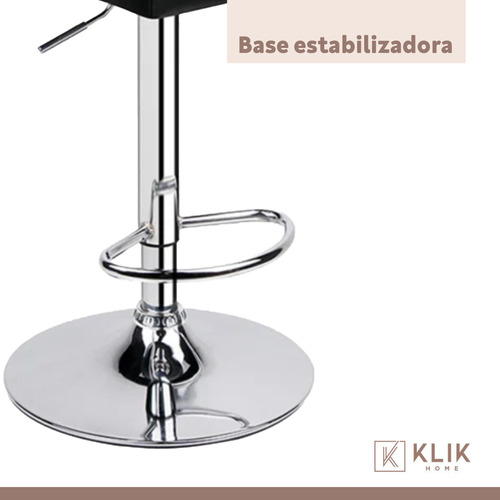 Pack De 2 Taburetes Ajustables Completos Con Respaldos - Neg