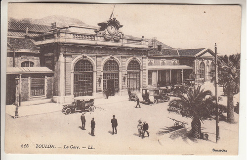 Antigua Postal Estacion De Ferrocarril De Toulon Francia 