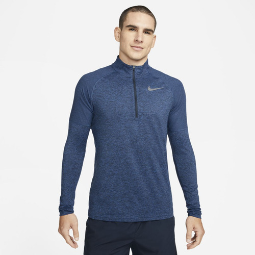 Playera De Running Manga Larga Hombre Nike Element Azul