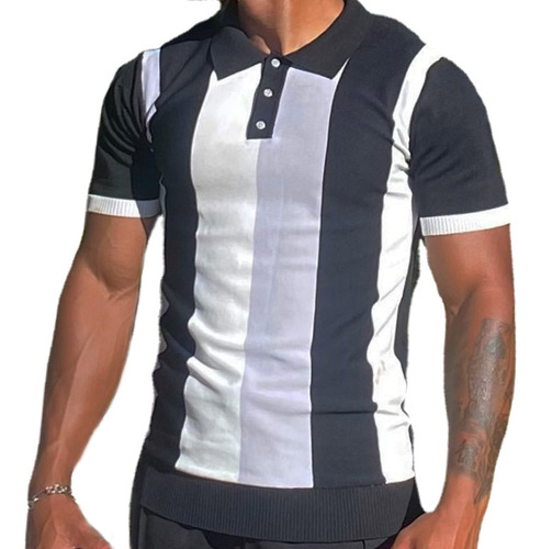 2024 Nuevo Maillot Color Blocking Manga Corta Hombre