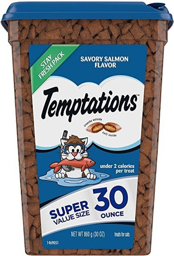 Snack Gatos Temptations Crujientes Suaves Sabor Salmón