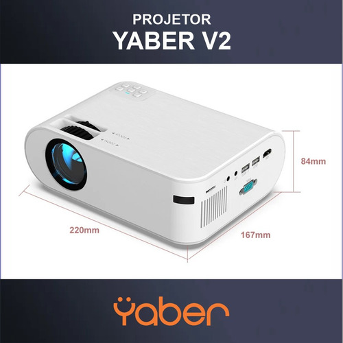 Projetor Android Salange P62 4000lum Wifi Hd Bluetooth 360