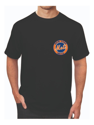 Polera  Mets Nueva York, Logo Pequeño Beisbol, Legograf , 