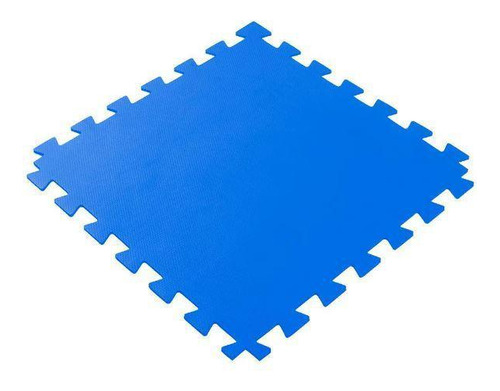 Kit 12 Tatames De Borracha 50x50 Econômico- Na Cor Azul