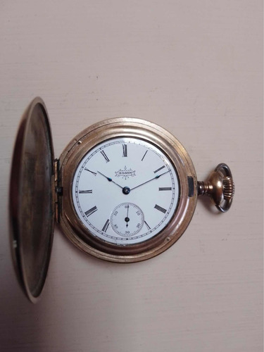 Reloj De Bolsillo De Cuerda Elgin Gold Filled Tipo Cazador